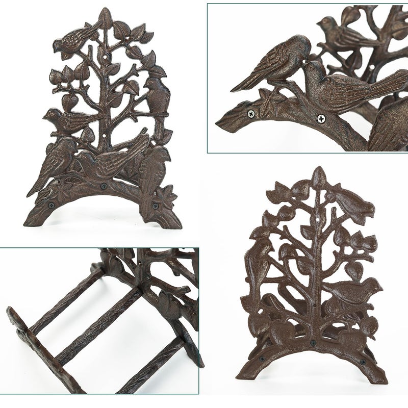 Sungmor Heavy Duty Cast Iron Hose Holder,Garden & Yard Decorative Birds Wall Mounted Hose Butler,Water Pipe Holds,Rack,Hanger,Antique Wall Decorations - Image 4